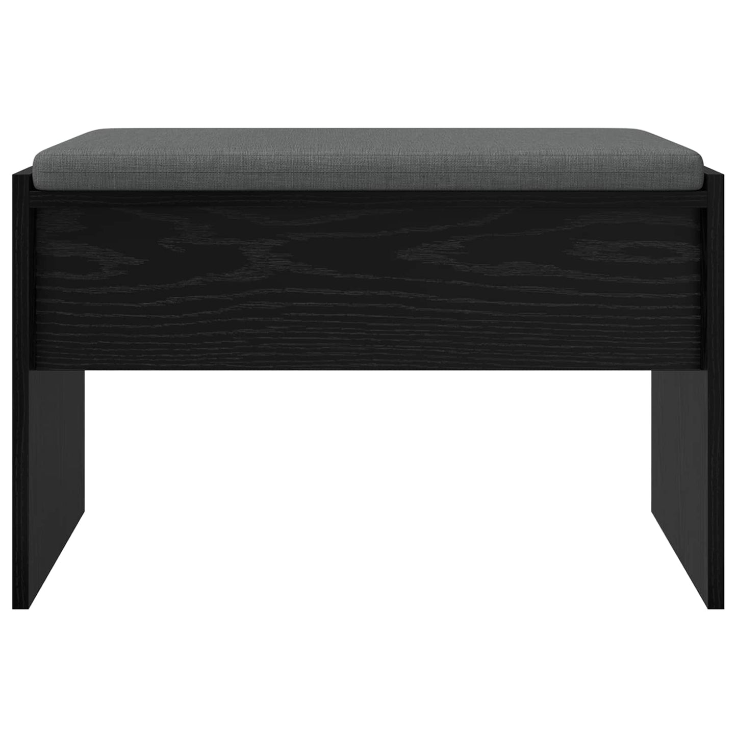 Panca per ingresso con cuscino Rovere Nero 63 x 38 x 40 cm | homemem39
