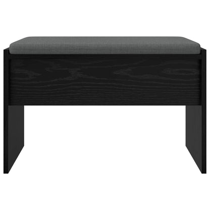 Panca per ingresso con cuscino Rovere Nero 63 x 38 x 40 cm | homemem39