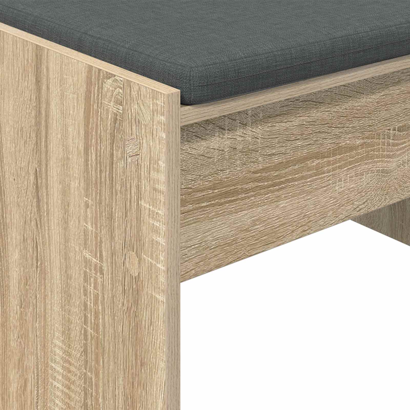 Panca per ingresso con cuscino Rovere Sonoma 63 x 38 x 40 cm | homemem39