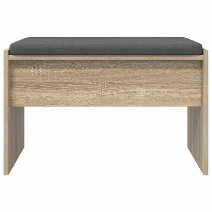 Panca per ingresso con cuscino Rovere Sonoma 63 x 38 x 40 cm | homemem39