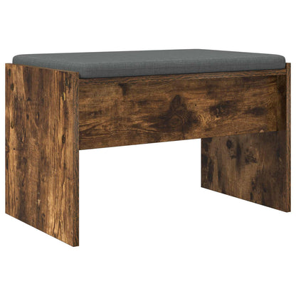 Panca per ingresso con cuscino Rovere fumé 63 x 38 x 40 cm | homemem39