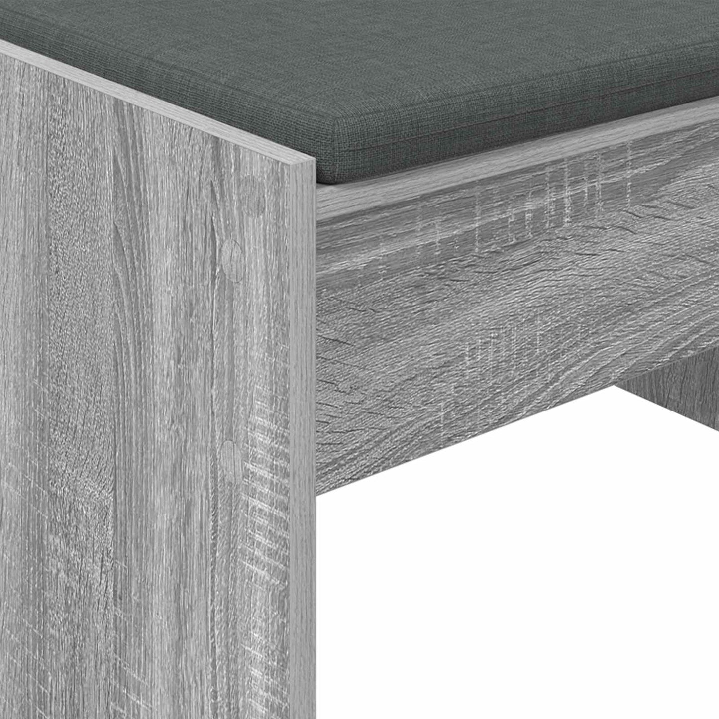 Panca per ingresso con cuscino Grigio Sonoma 63 x 38 x 40 cm | homemem39
