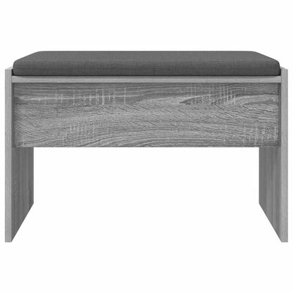 Panca per ingresso con cuscino Grigio Sonoma 63 x 38 x 40 cm | homemem39