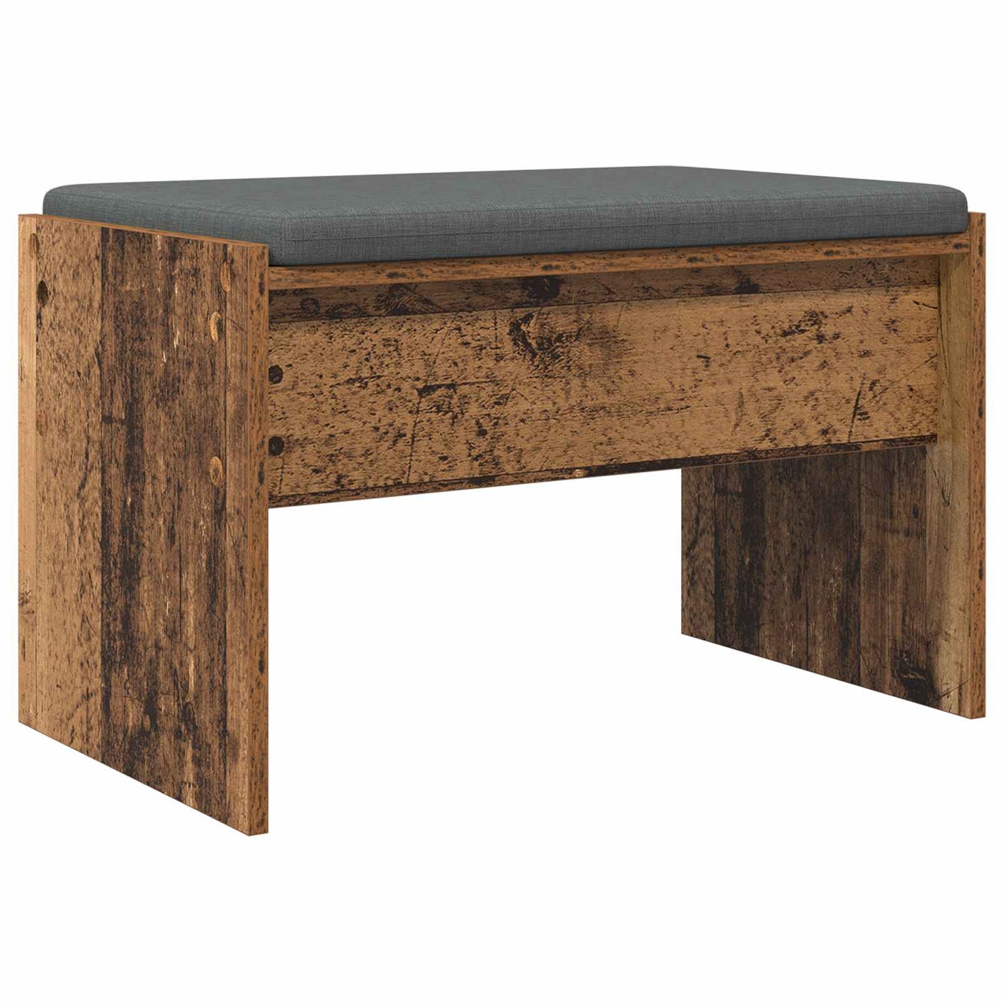 Panca per ingresso con cuscino Legno vecchio 63 x 38 x 40 cm | homemem39