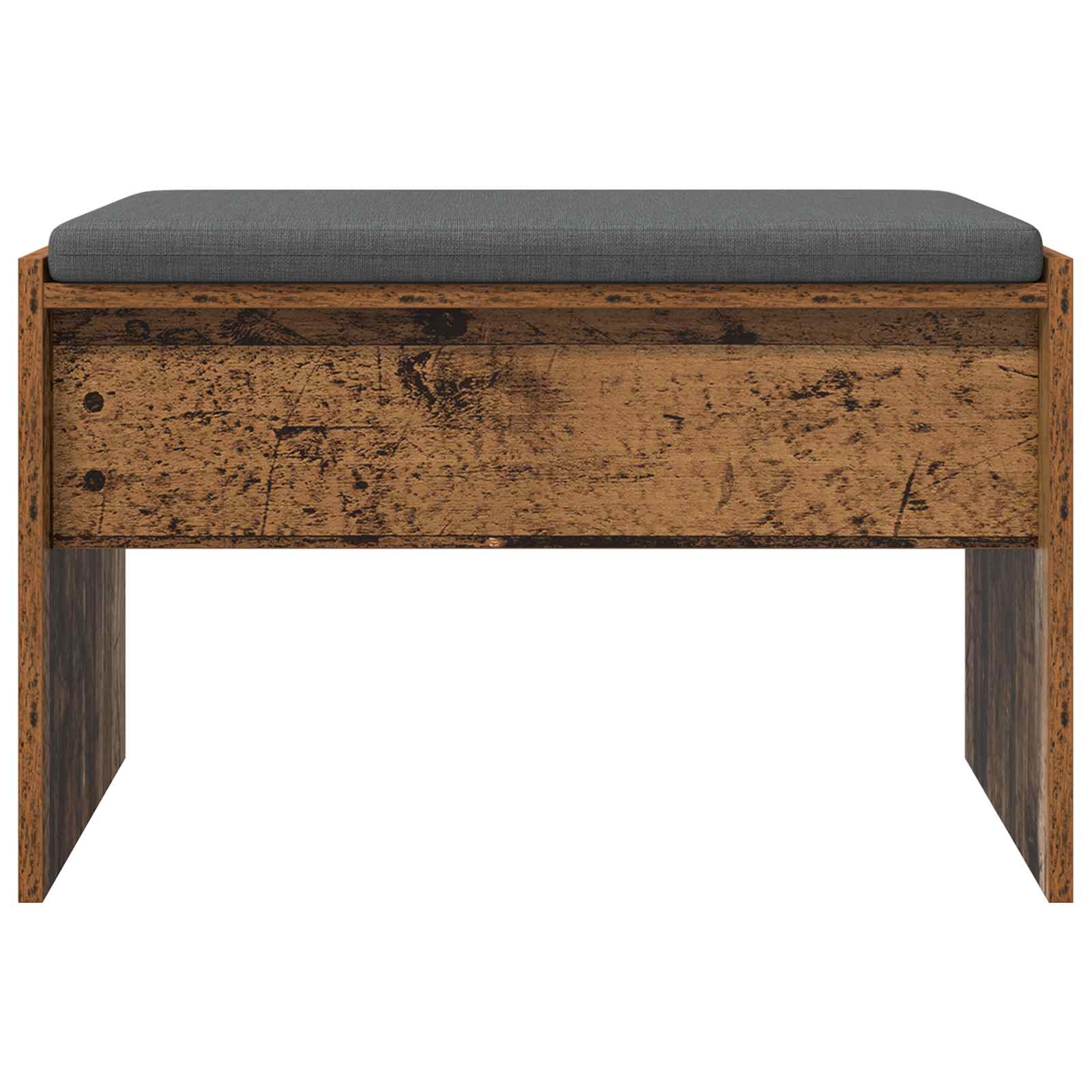 Panca per ingresso con cuscino Legno vecchio 63 x 38 x 40 cm | homemem39