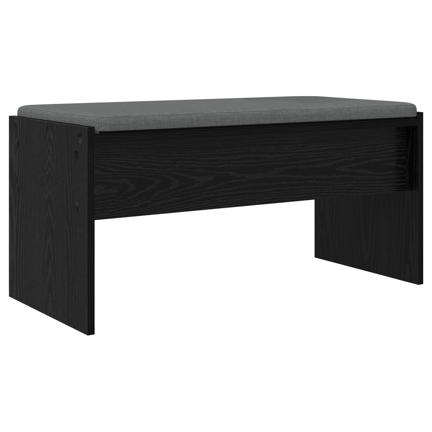 Panca per ingresso con cuscino Rovere Nero 83 x 38 x 40 cm | homemem39