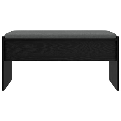 Panca per ingresso con cuscino Rovere Nero 83 x 38 x 40 cm | homemem39