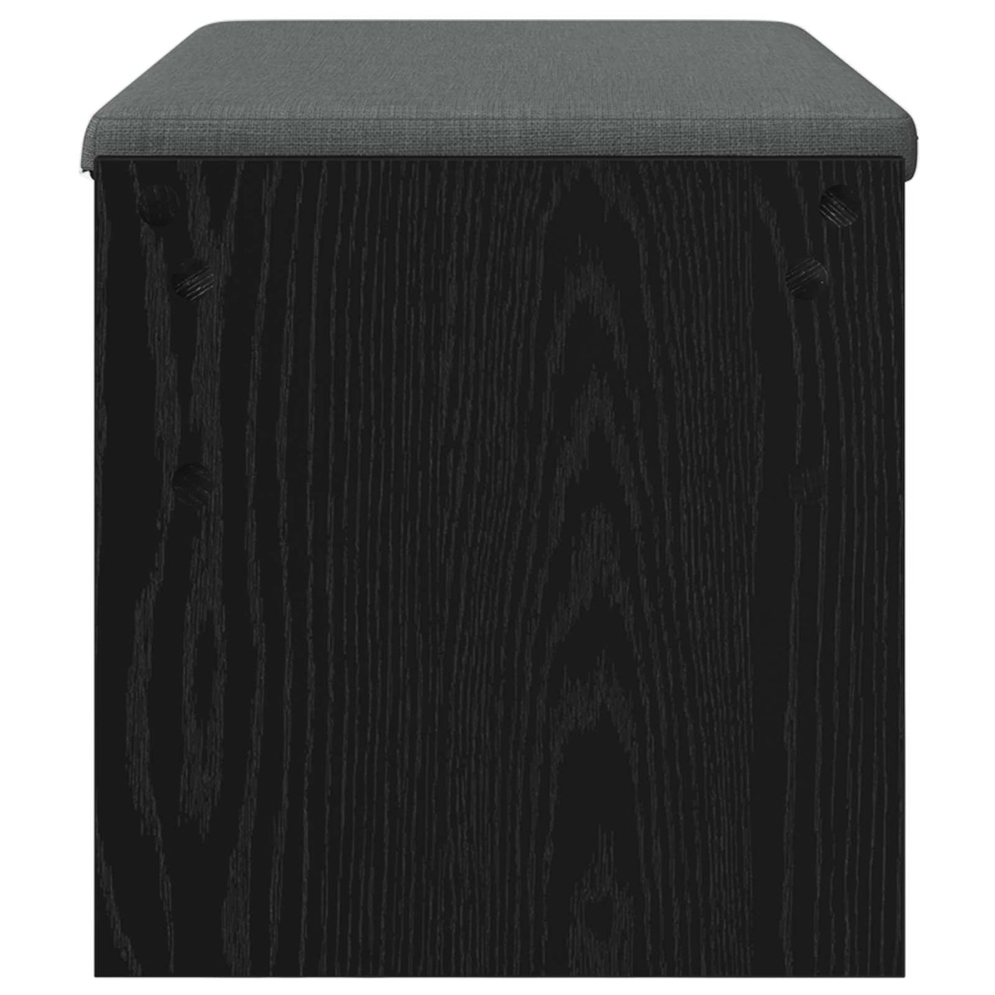 Panca per ingresso con cuscino Rovere Nero 83 x 38 x 40 cm | homemem39