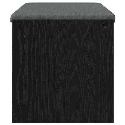 Panca per ingresso con cuscino Rovere Nero 83 x 38 x 40 cm | homemem39