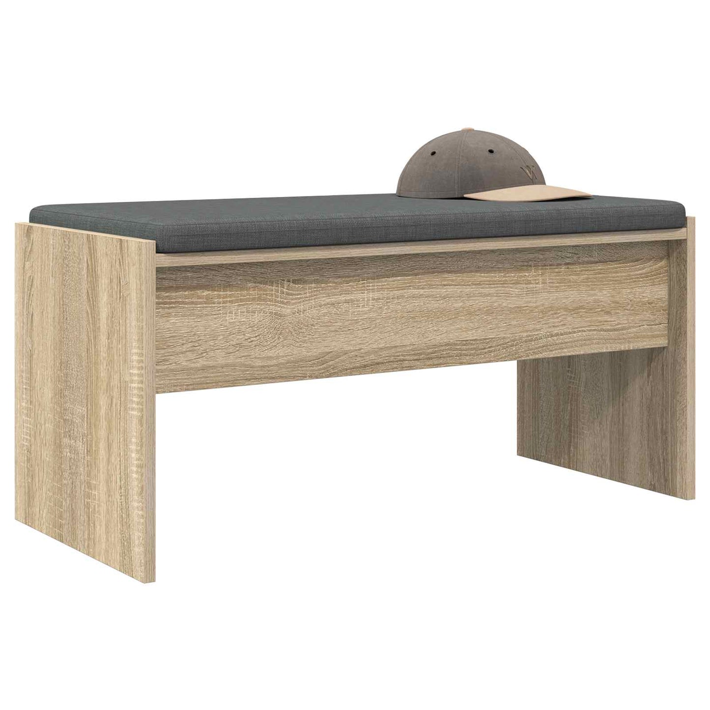 Panca per ingresso con cuscino Rovere Sonoma 83 x 38 x 40 cm | homemem39