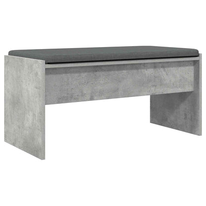 Panca per ingresso con cuscino Grigio cemento 83 x 38 x 40 cm | homemem39