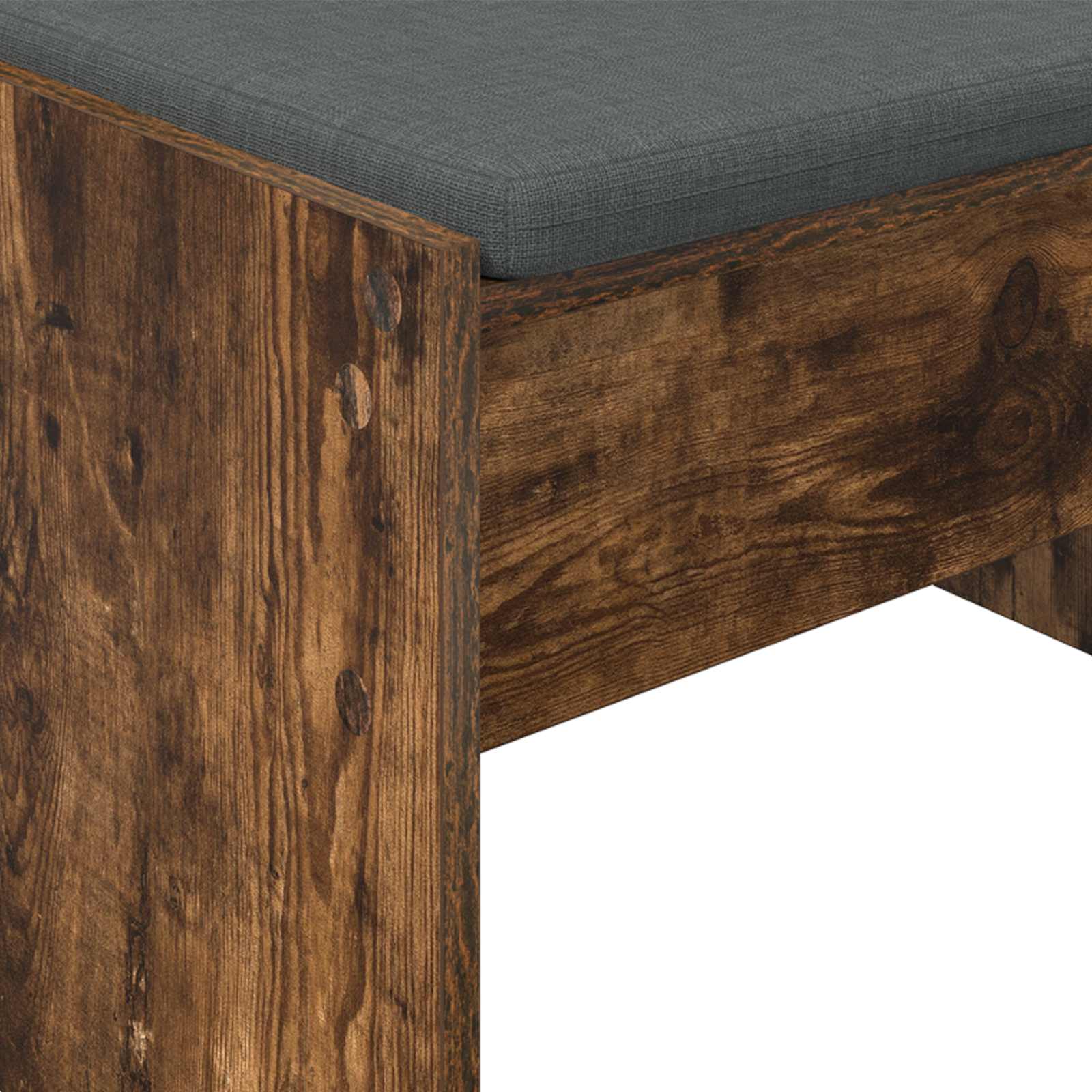 Panca per ingresso con cuscino Rovere fumé 83 x 38 x 40 cm | homemem39