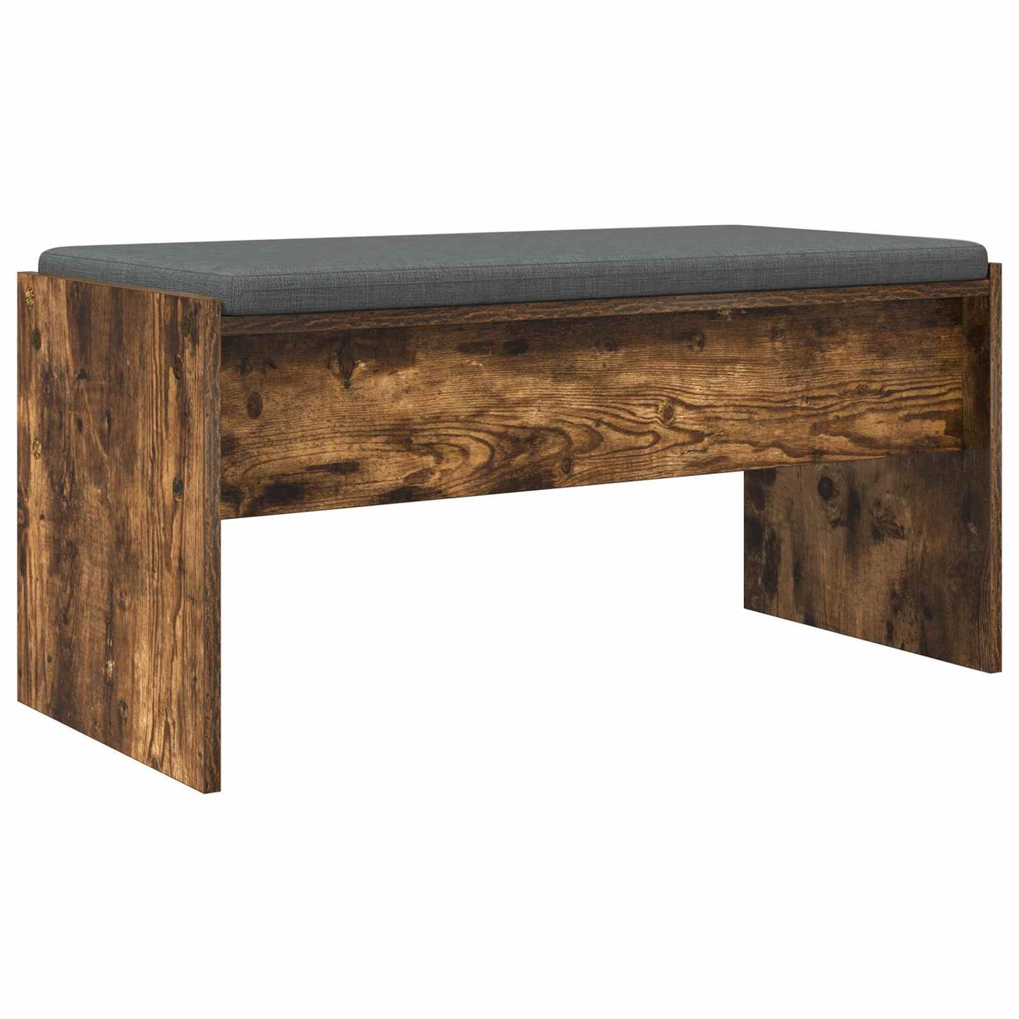 Panca per ingresso con cuscino Rovere fumé 83 x 38 x 40 cm | homemem39