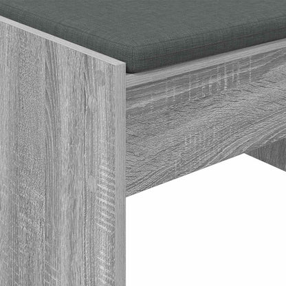 Panca per ingresso con cuscino Grigio Sonoma 83 x 38 x 40 cm | homemem39
