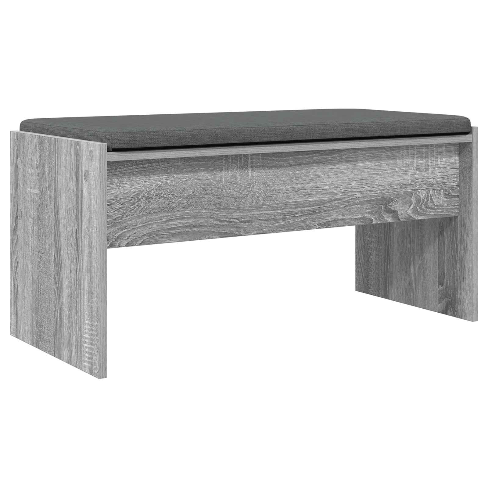Panca per ingresso con cuscino Grigio Sonoma 83 x 38 x 40 cm | homemem39