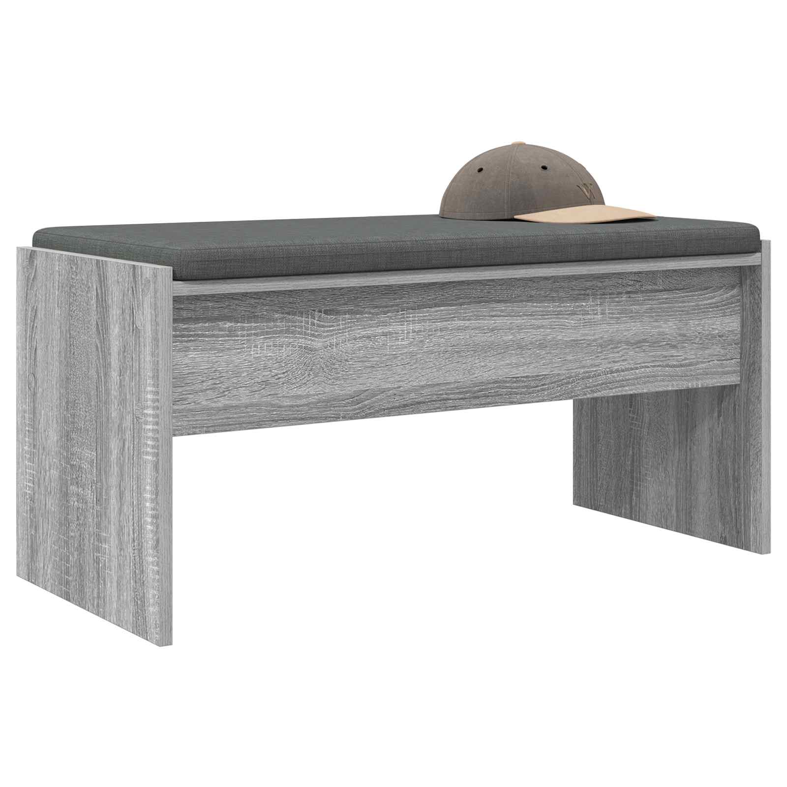 Panca per ingresso con cuscino Grigio Sonoma 83 x 38 x 40 cm | homemem39