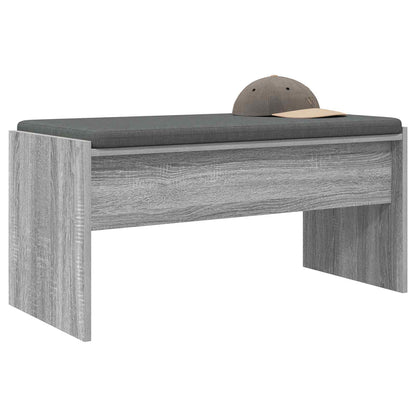 Panca per ingresso con cuscino Grigio Sonoma 83 x 38 x 40 cm | homemem39