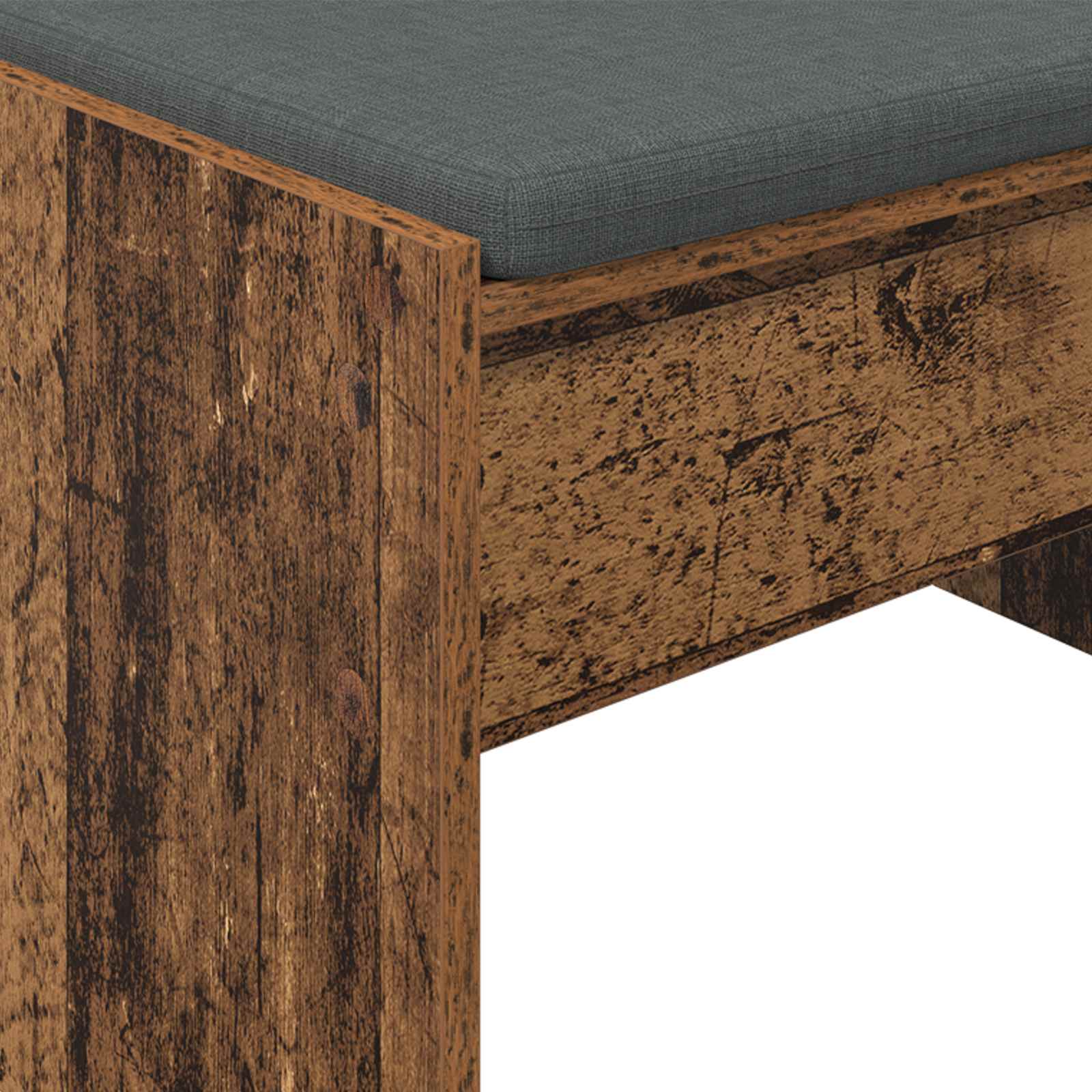 Panca per ingresso con cuscino Legno vecchio 83 x 38 x 40 cm | homemem39