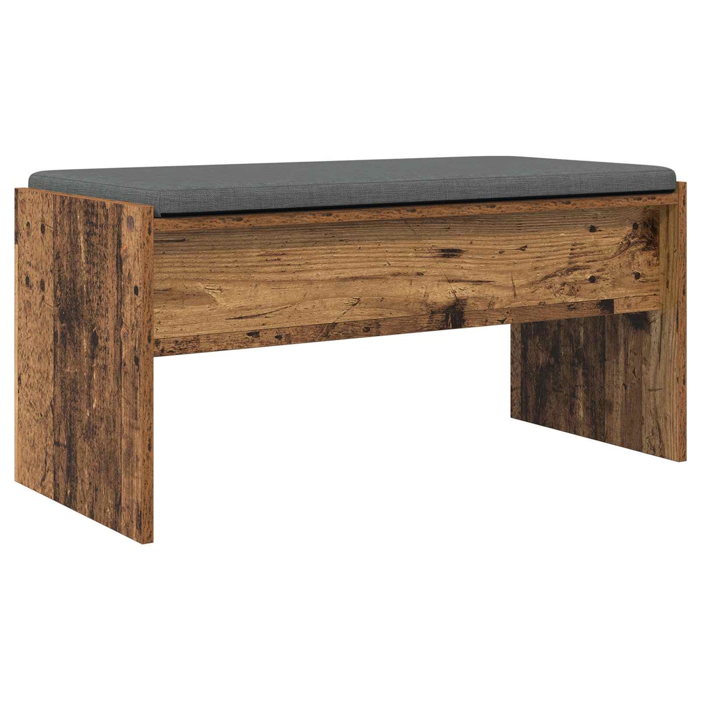Panca per ingresso con cuscino Legno vecchio 83 x 38 x 40 cm | homemem39