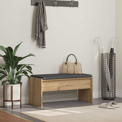 Panca per ingresso Rovere artigianale 83 x 38 x 40 cm - homemem39