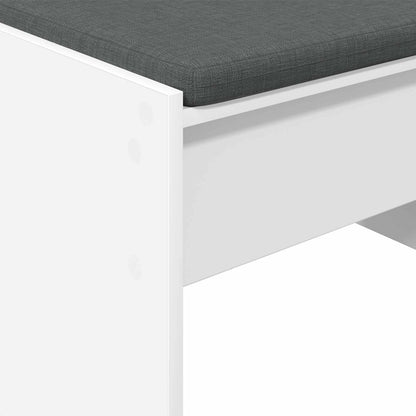 Panca per ingresso con cuscino Bianco 103 x 38 x 40 cm | homemem39