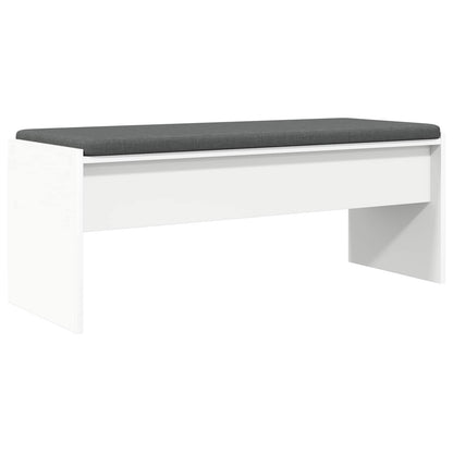 Panca per ingresso con cuscino Bianco 103 x 38 x 40 cm | homemem39