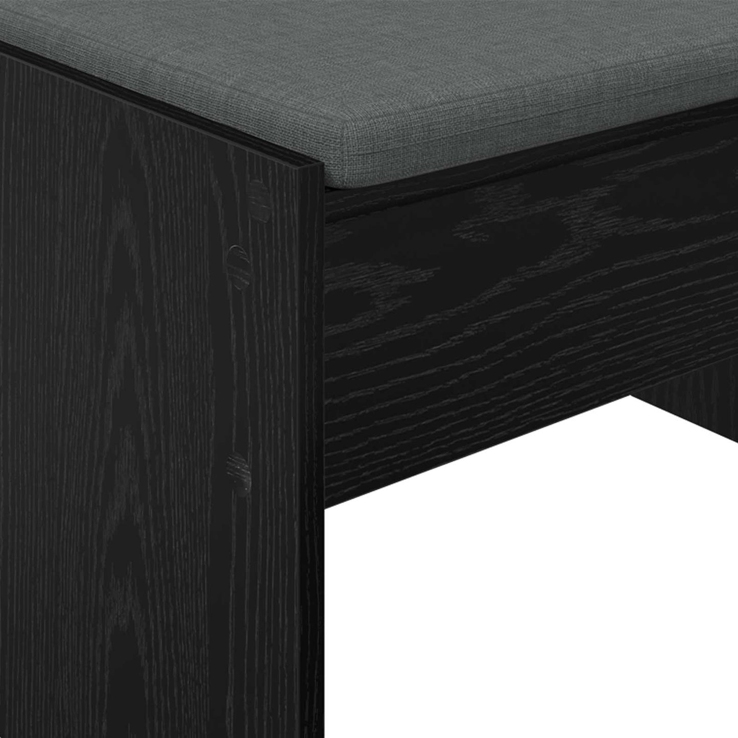 Panca per ingresso con cuscino Rovere Nero 103 x 38 x 40 cm | homemem39