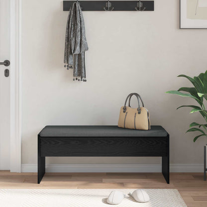 Panca per ingresso con cuscino Rovere Nero 103 x 38 x 40 cm | homemem39