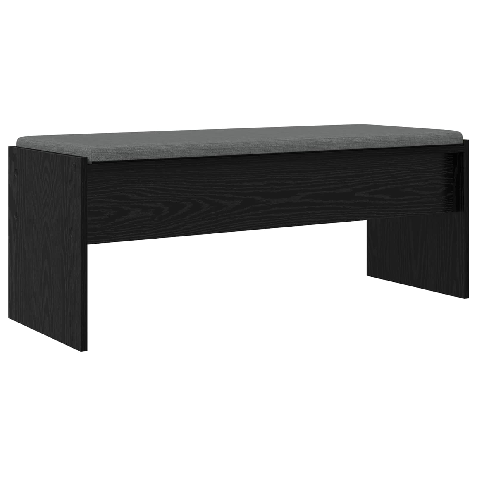 Panca per ingresso con cuscino Rovere Nero 103 x 38 x 40 cm | homemem39
