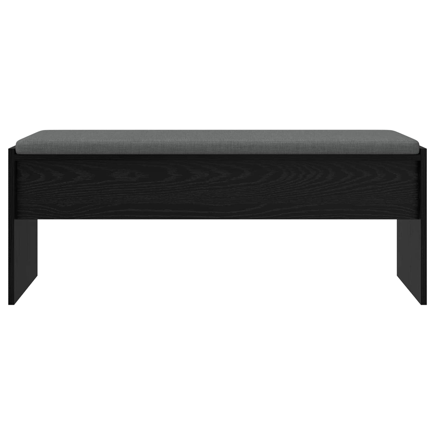 Panca per ingresso con cuscino Rovere Nero 103 x 38 x 40 cm | homemem39