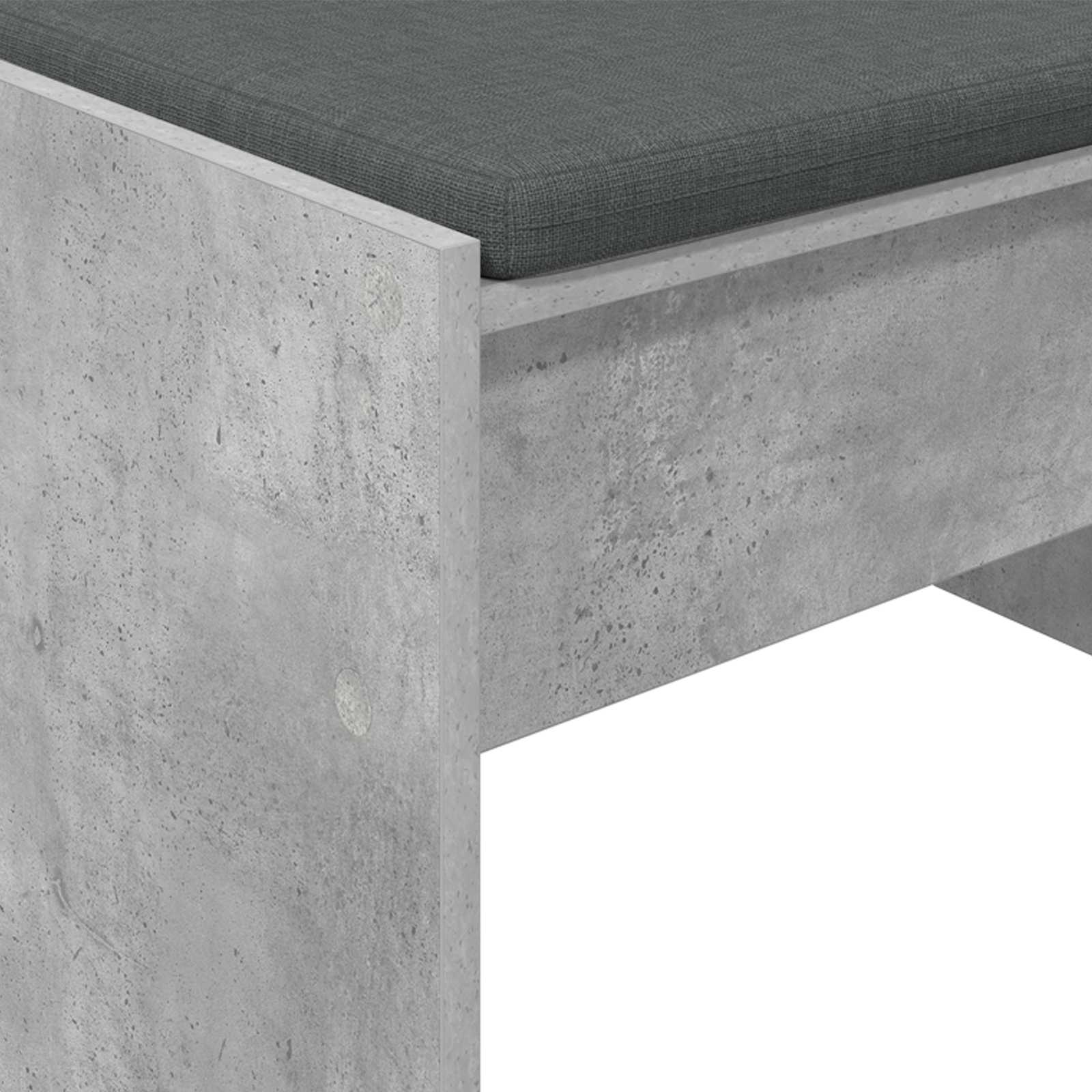 Panca per ingresso con cuscino Grigio cemento 103 x 38 x 40 cm | homemem39
