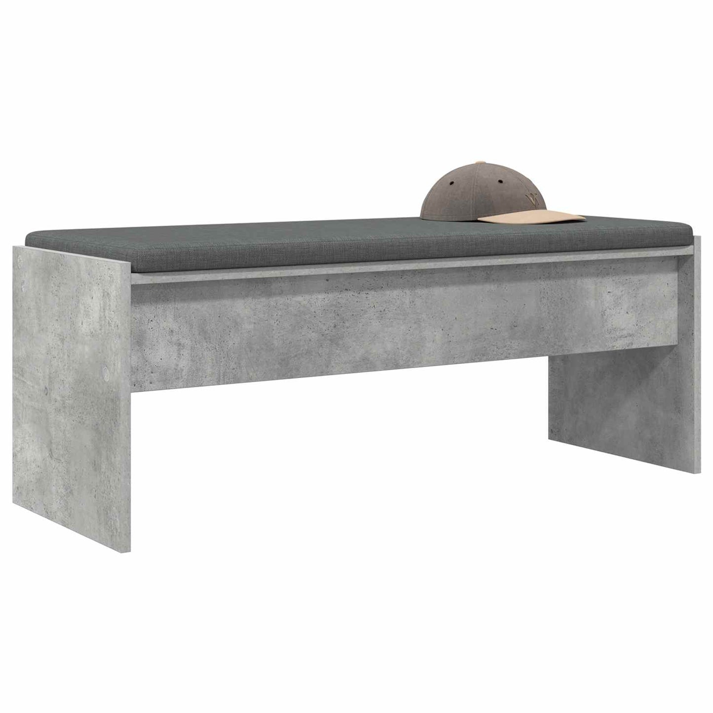 Panca per ingresso con cuscino Grigio cemento 103 x 38 x 40 cm | homemem39