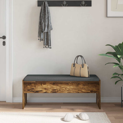 Panca per ingresso con cuscino Rovere fumé 103 x 38 x 40 cm | homemem39