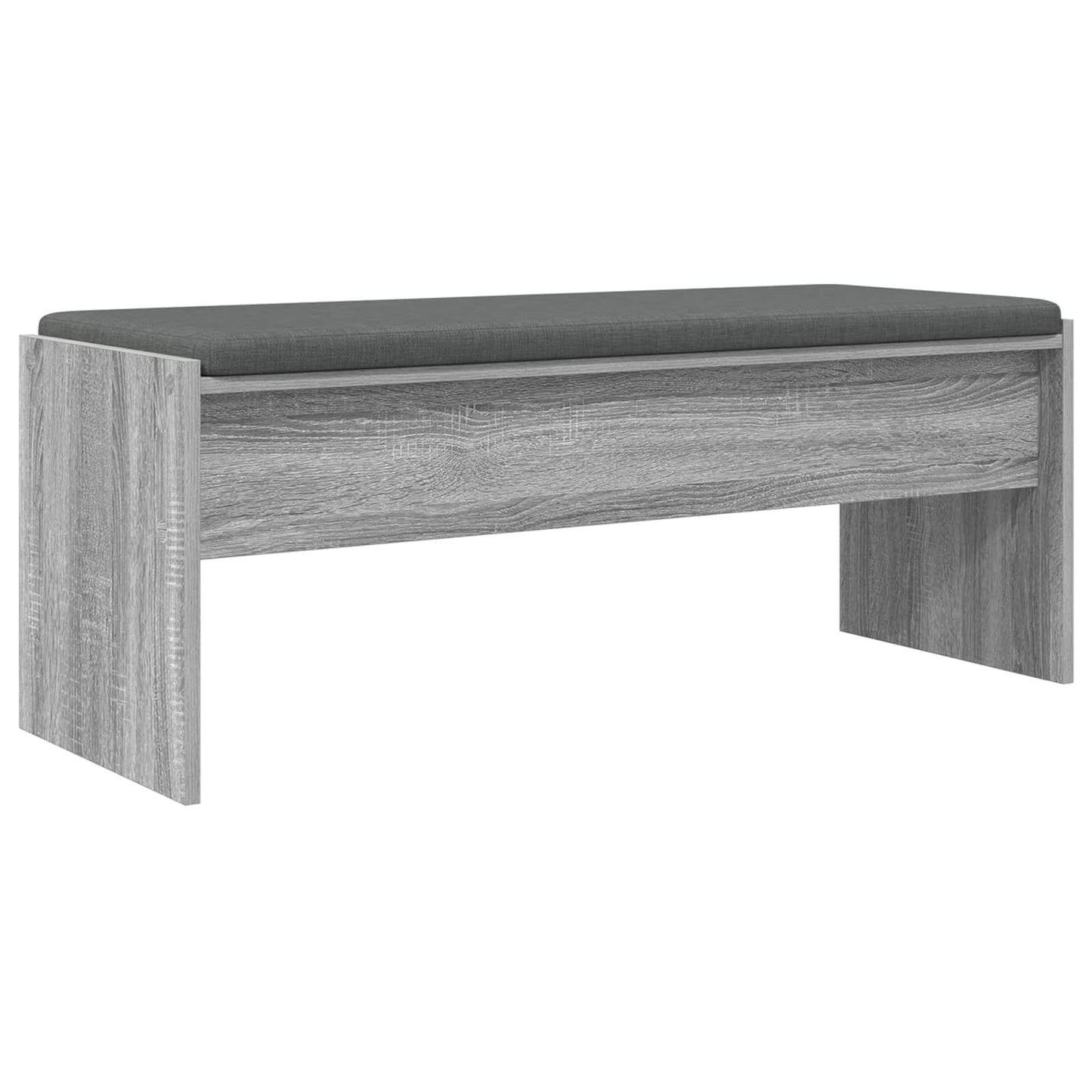 Panca per ingresso con cuscino Grigio Sonoma 103 x 38 x 40 cm