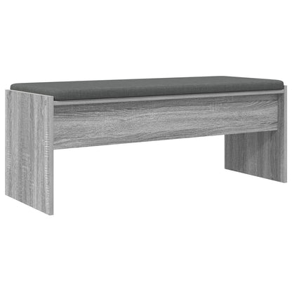Panca per ingresso con cuscino Grigio Sonoma 103 x 38 x 40 cm