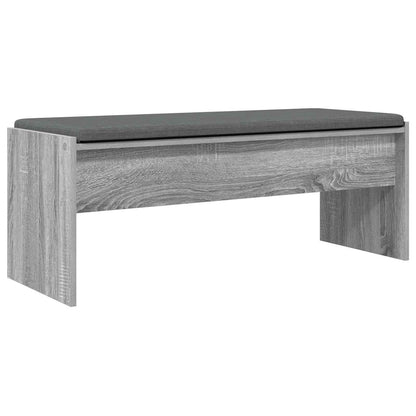 Panca per ingresso con cuscino Grigio Sonoma 103 x 38 x 40 cm