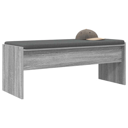 Panca per ingresso con cuscino Grigio Sonoma 103 x 38 x 40 cm