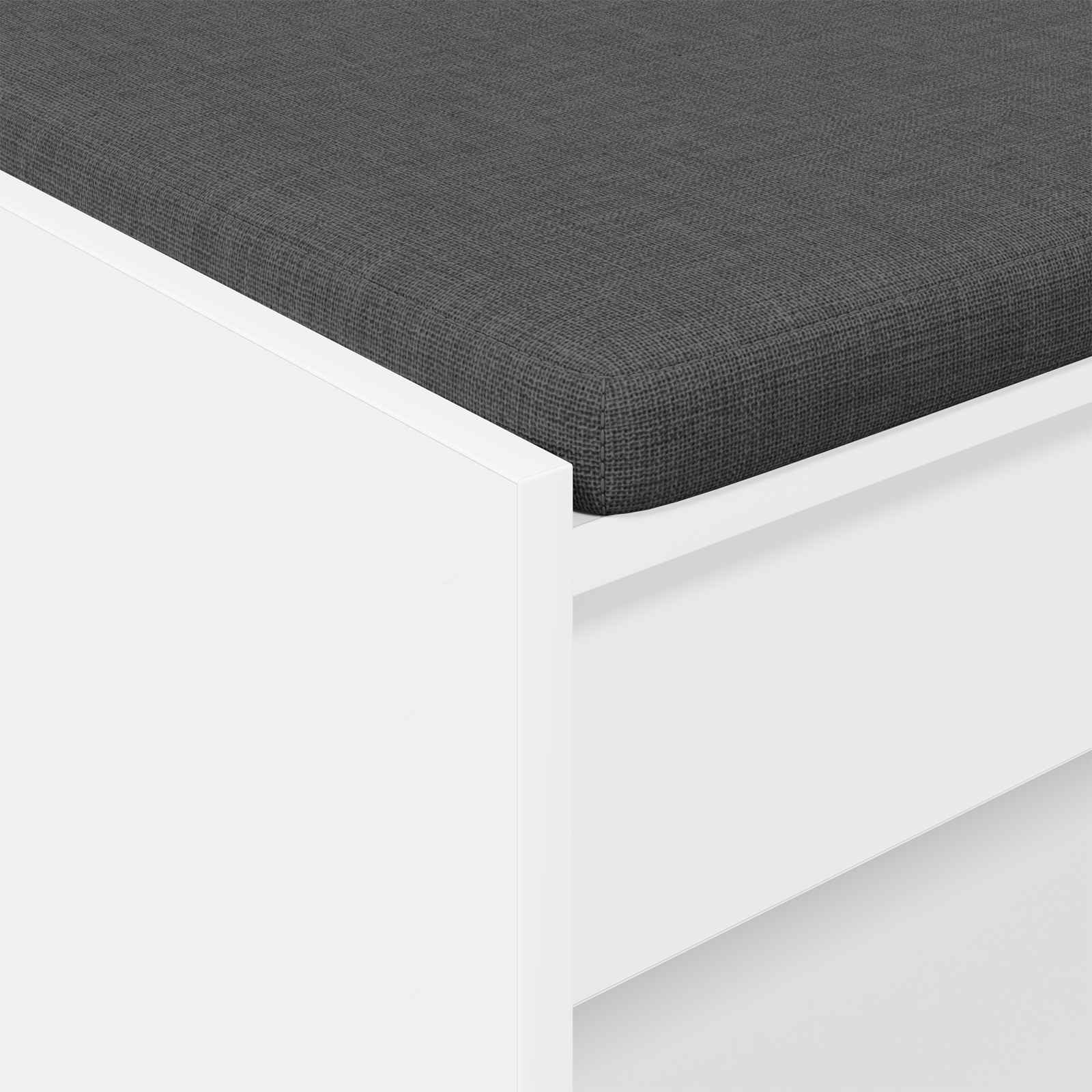 Panca per ingresso con cuscino Bianco 63 x 38 x 45 cm | homemem39