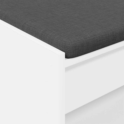 Panca per ingresso con cuscino Bianco 63 x 38 x 45 cm | homemem39