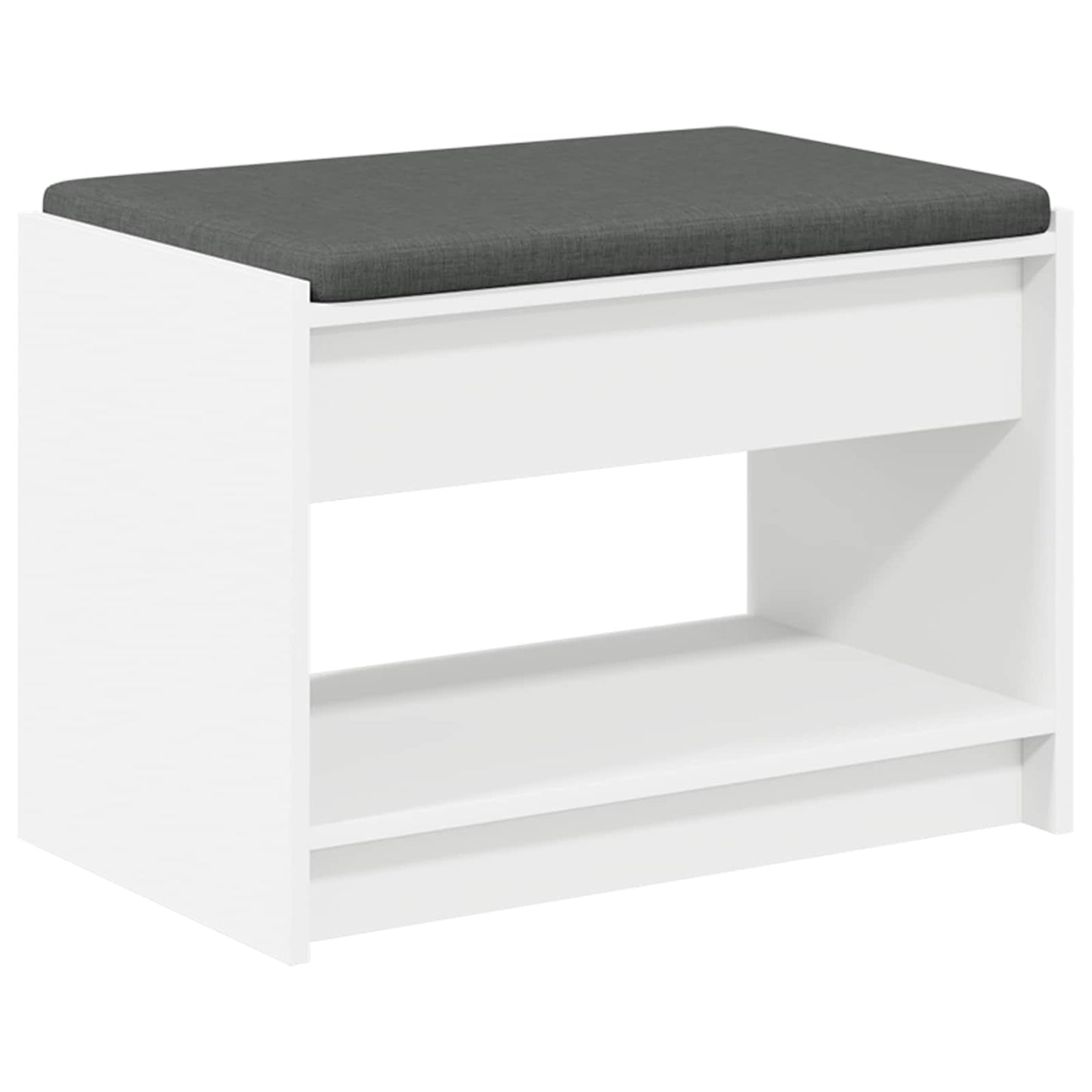 Panca per ingresso con cuscino Bianco 63 x 38 x 45 cm | homemem39