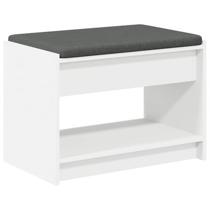 Panca per ingresso con cuscino Bianco 63 x 38 x 45 cm | homemem39