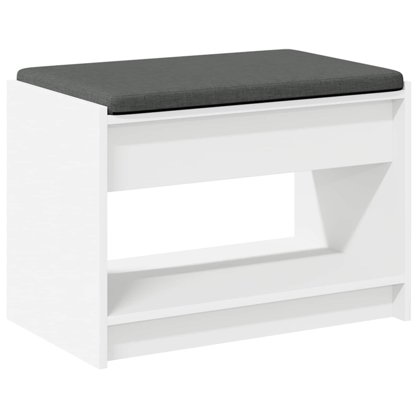 Panca per ingresso con cuscino Bianco 63 x 38 x 45 cm | homemem39
