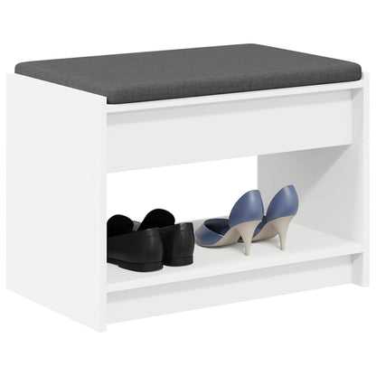 Panca per ingresso con cuscino Bianco 63 x 38 x 45 cm | homemem39