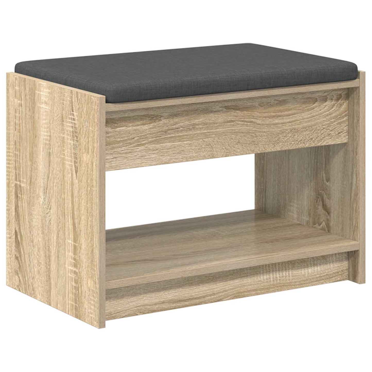 Panca per ingresso con cuscino Rovere Sonoma 63 x 38 x 45 cm | homemem39