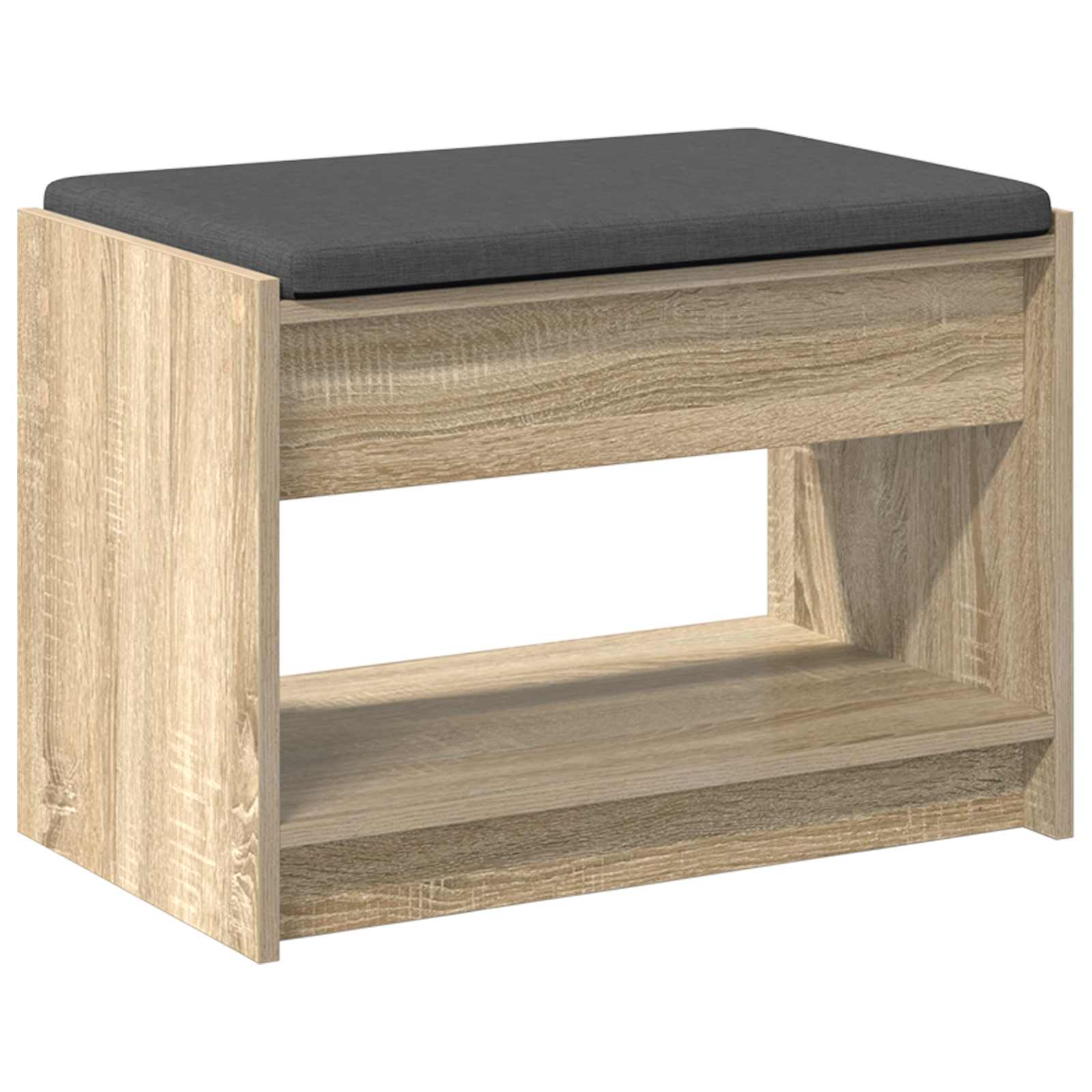 Panca per ingresso con cuscino Rovere Sonoma 63 x 38 x 45 cm | homemem39