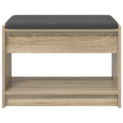 Panca per ingresso con cuscino Rovere Sonoma 63 x 38 x 45 cm | homemem39
