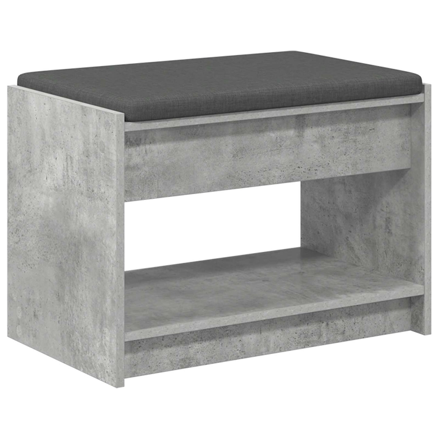 Panca per ingresso con cuscino Grigio Cemento 63 x 38 x 45 cm | homemem39