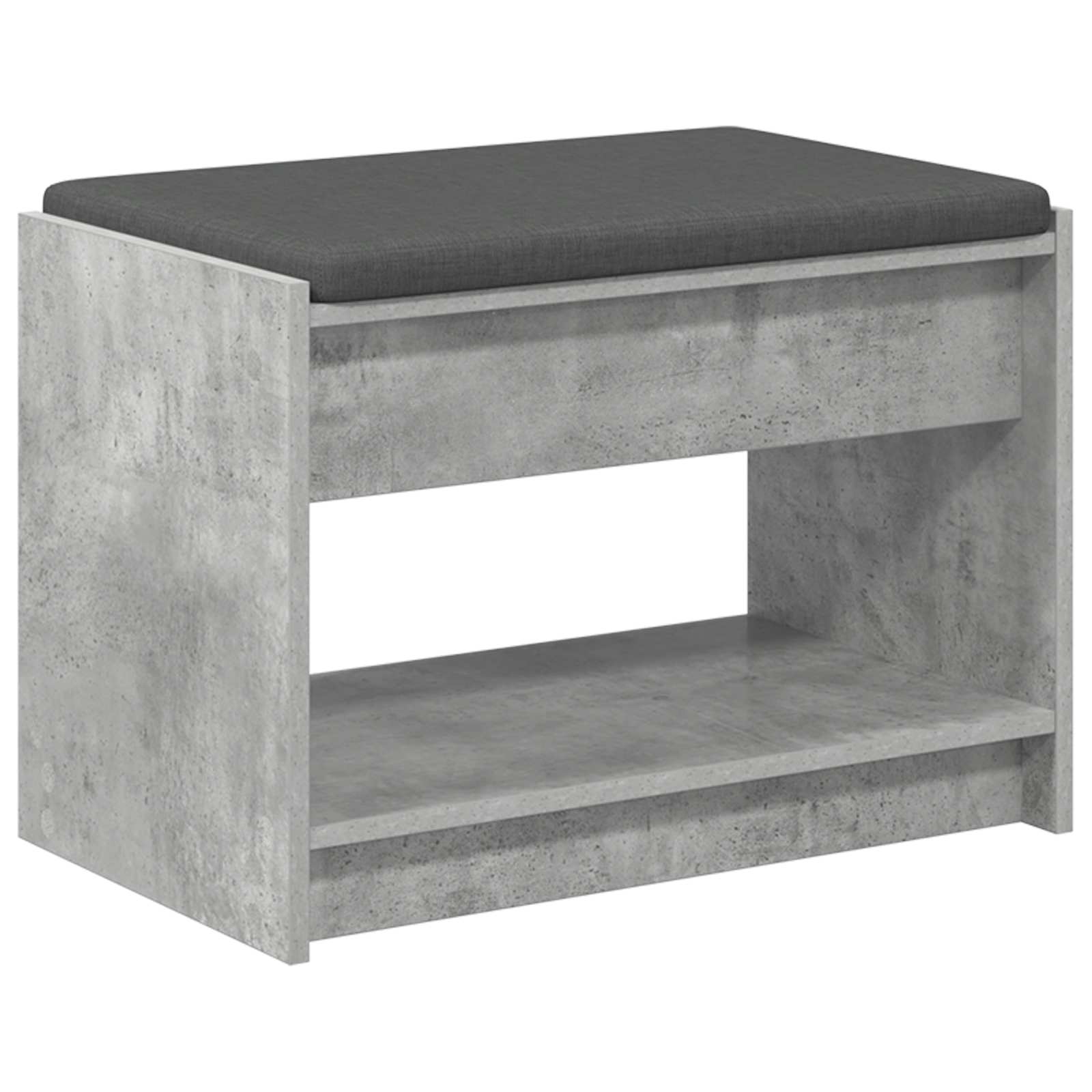 Panca per ingresso con cuscino Grigio Cemento 63 x 38 x 45 cm | homemem39