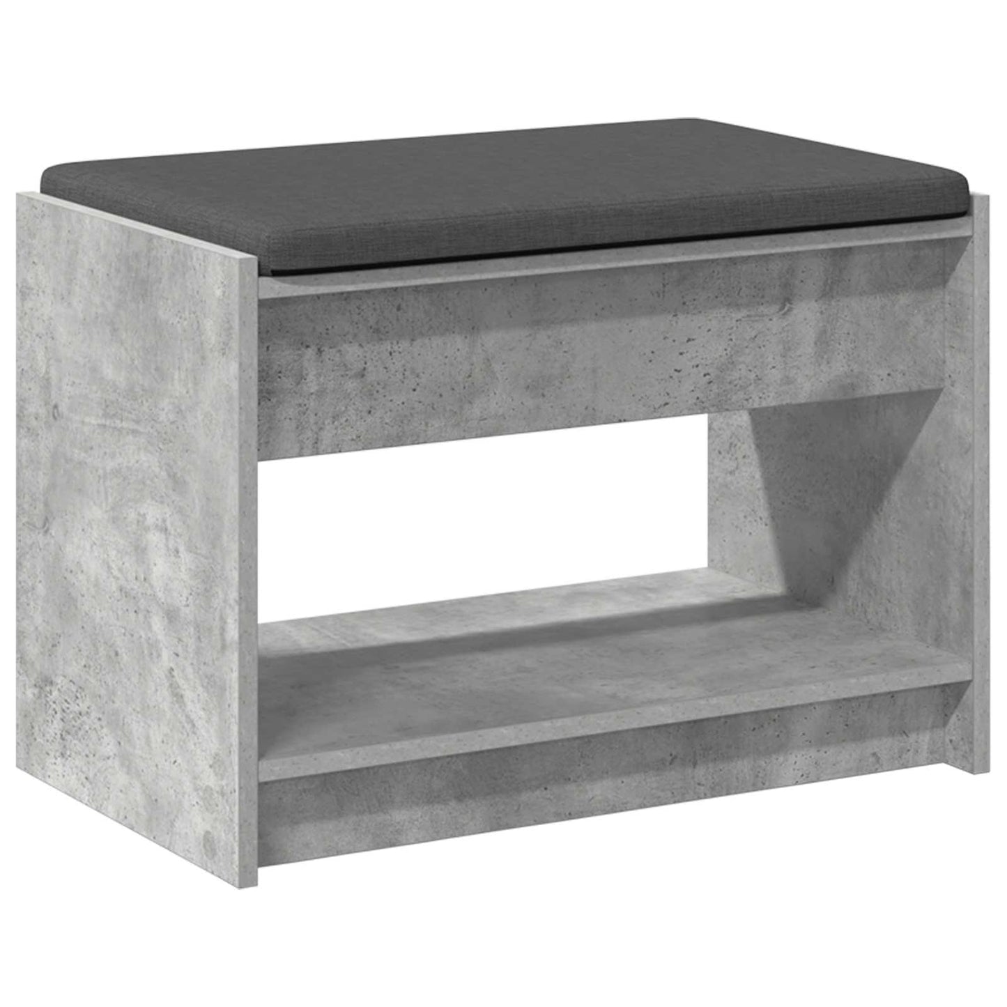 Panca per ingresso con cuscino Grigio Cemento 63 x 38 x 45 cm | homemem39