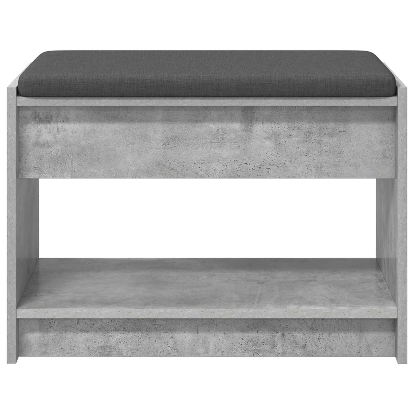 Panca per ingresso con cuscino Grigio Cemento 63 x 38 x 45 cm | homemem39